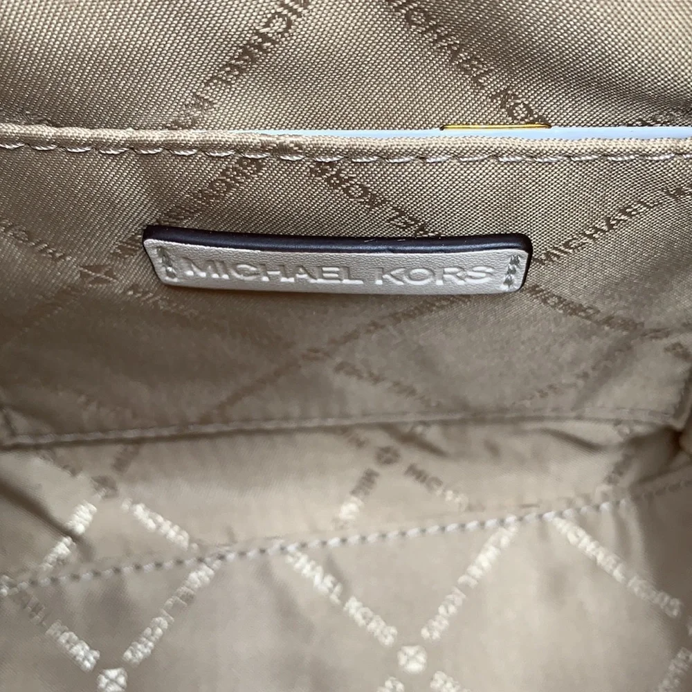 Avril Extra-Small Cheetah Print Calf Hair and Leather Satchel Light Cream multi